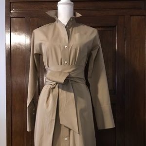 THOMAS MASON FOR JCREW TIE WAIST BUTTON-SHIRTDRESS
